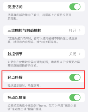 慈溪苹果授权维修站分享iPhone轻点无法唤醒怎么办 